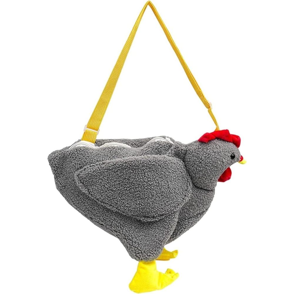 Chicken Purse Cute Chicken Bag Fluffy Hen Shoulder Plush Handbag Crossbody UwU